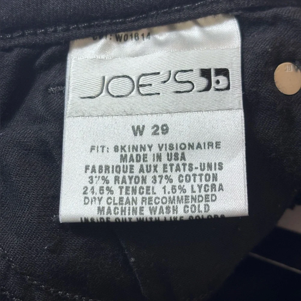 Joe's Jeans Skinny Visionaire Soft Luxury Stretchy Jeggings Becca Black Size 29 - Picture 10 of 15